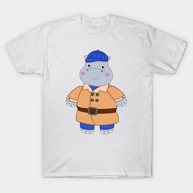 Henry Hippo  - Detective costume for Halloween T-Shirt by Dinos Friends